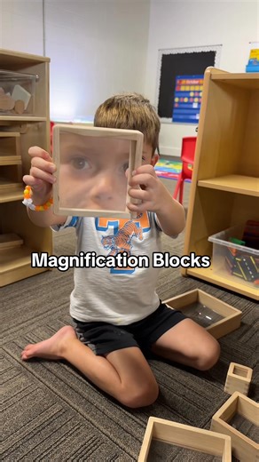 These magnification blocks from Guidecraft are so much fun! 🔍✨ Perfect for exploring, building, and discovering new perspectives — my preschooler can’t get enough of them! 💛 craft | Preschool Vibes