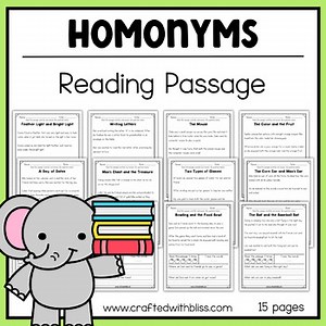 Homonym Reading Passages