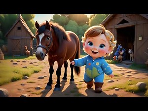 Pony Ride With Baby 🐴👶 | Farm Adventure for Kids | Fun Learning & Educational Video