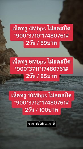 โปรเน็ตทรู 2วัน ไม่ลดสปีด