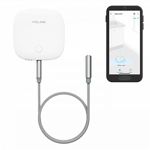 YoLink Water Leak Sensor 2, 1/4 Mile World's Longest Range Smart Home Water Leak Sensor, Water Leak Detector with Built-in Siren Up to 105dB, Works with Alexa and IFTTT - YoLink Hub Required