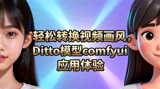 轻松转换视频画风，Ditto模型comfyui应用体验