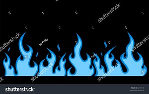 Blue Burning Flame Pattern Vector Stock Vector (Royalty Free) 6810118 | Shutterstock