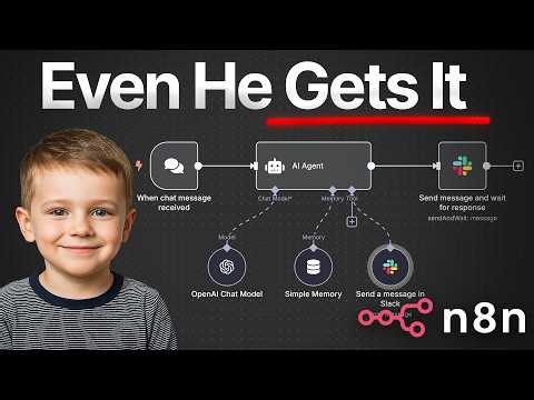 How I'd Teach a 5 Year Old to Build AI Agents (No Code, n8n)