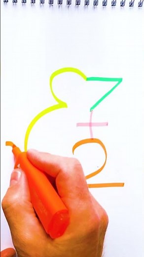 Draw Mouse With Numbers / Very Easy Drawing #art #drawing