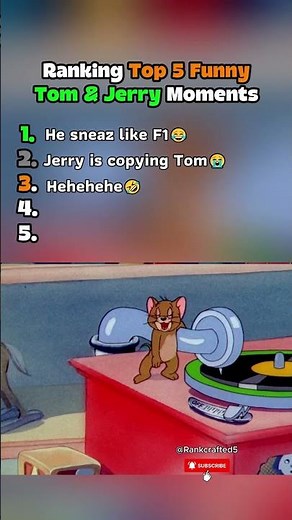 Ranking top 5 funny tom n jerry moments 😭 #funny #viral #funniestvideo #funnyscenes #tomandjerry