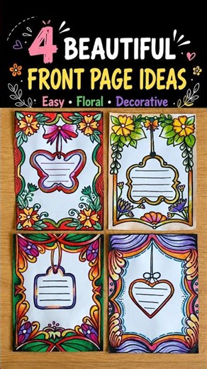 The ONLY Front Page Idea You Need 🌸 4 Easy and Beautiful Floral Borders & Labels