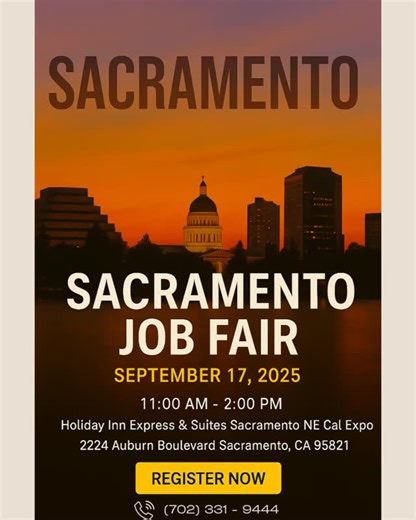 🚀 Sacramento Job Fair – September 17, 2025 The place where employers and job seekers meet! Whether you’re building your team or advancing your career, this is your chance to connect with top talent and leading companies. 📅 September 17 | 🕒 11 AM – 2 PM | 📍 Sacramento, CA ✨ Don’t wait – Register Now and secure your spot today!#besthirecareerfairs #nowhiring #careerfair #jobsearch #careeropportunities #networkingevent | Best Hire Career Fairs - Job Fairs & Hiring Events