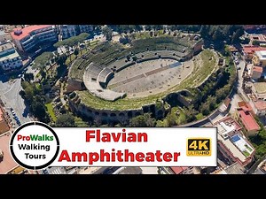 Roman Amphitheater in Pozzuoli, Italy - Walking Tour - 4K