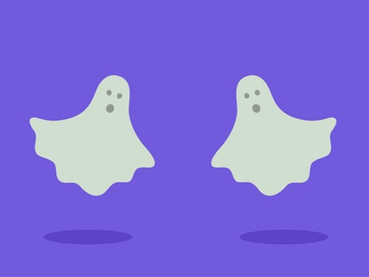 floating ghosts  //  simple 2d animation