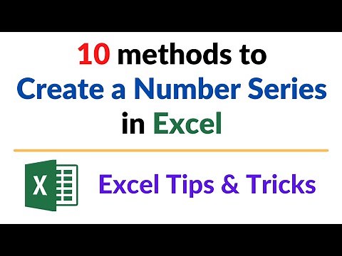 10 Methods to create a Number Series in Excel