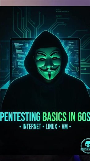 Pentesting Basics in 60s | internet, linux, vm & networking 🔥 | @Bounty_Ka_Sarpanch ​