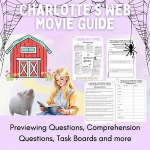 Charlotte's Web Movie Guide: Activities, Worksheets, and Discussion Prompts