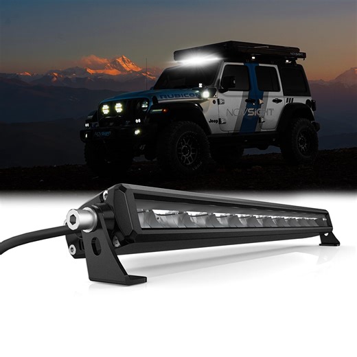 Rock Series 20 Inch Single Row White Light LED Off-Road Light Bar High Power with Bracket