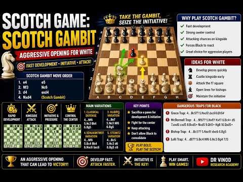 Scotch Game: Scotch Gambit ♟️ Aggressive Chess Opening Explained