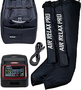 Air Relax Pro AR-4 Professional Compression Boots, FDA Cleared Leg Recovery System, Medical Grade Recovery Boots and Pump, 4 Therapy Modes 6 Chambers, for Circulation and Muscle Relief