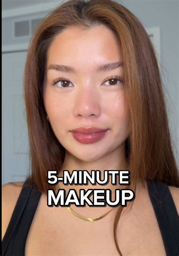 5-MINUTE MAKEUP ⏰ this is a reminder for me that i CAN in fact get ready in 5 min 🤩 🥝 PRODUCTS 🥝 @Shop MAKE Beauty skin mimetic concealer @Maybelline NY brow lock gel in medium brown @Sephora Collection tap that puff sponge @rhode skin pocket blush in sleepy girl @Rare Beauty warm wishes bronzer stick in happy sol @DanessaMyricksBeauty yummy skin setting spray @cliocosmetics_global kill lash superproof mascara in long curling @SHISEIDO eyelash curler @Fenty Beauty invisimatte pressed powder @