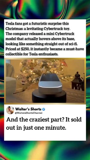 Tesla’s Levitating Cybertruck Toy Sold Out in 1 Minute 😳🚀
