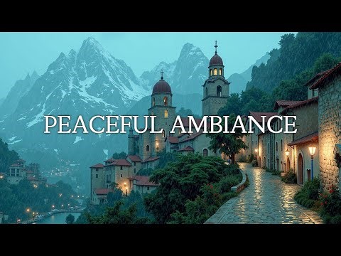 Celtic Rain Music & Village Ambiance ~ Relaxing Traditional Tunes for Sleep & Study