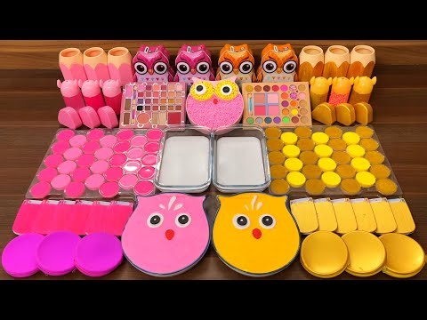 Slime Mixing Random Makeup Into Glossy Slime | Relaxing ASMR