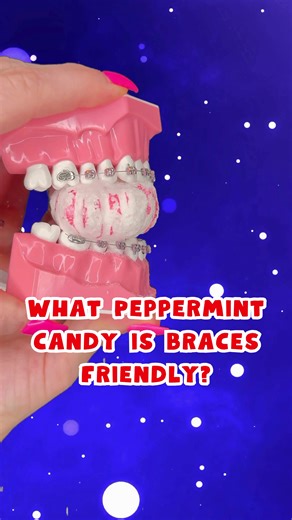 Wha peppermint candy do you think is braces friendly? 🦷 #braces #candy #crunchy