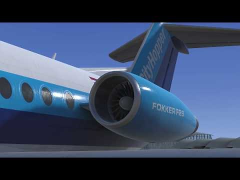 Just Flight's Fokker F28 Fellowship Preview video - Custom sounds