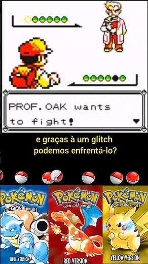 ❗️Como Enfrentar o Prof° Carvalho em POKÉMON RED/ BLUE/ YELLOW #pokemon #retrogames #glitches #pkmn