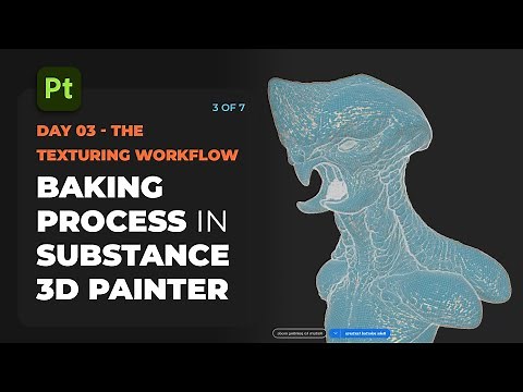 Baking mesh maps from a high-res into a low-res mesh using substance 3D Painter