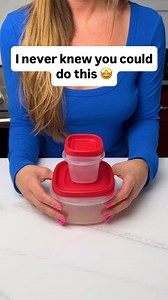 Tupperware hack makes storage easy 🙌 Match your lids with the correct containers and keep your food storage drawer tidy with this trick! #kitchenhacks #tupperware #tipsandtricks | Randy & Mandy