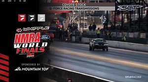 Charlie Booze Jr's Fox body Mustang delivers a huge wheelie off the line in the first session of Coyote Stock qualifying and he stays in it all the way to the other lane. Check out all the action from the NMRA All-Ford World Finals thanks to our Race Day Replay sponsor Mountain Top USA. | Dragzine.com