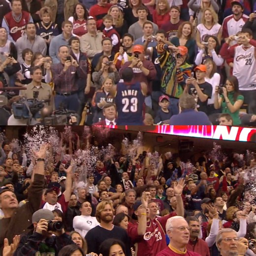 The crowd was in on LeBron’s chalk toss in Cleveland in 2008! 👏 Watch #NBAXmas action all day Monday, 12/25 on ABC & ESPN with games beginning at 12:00pm/et! | NBA