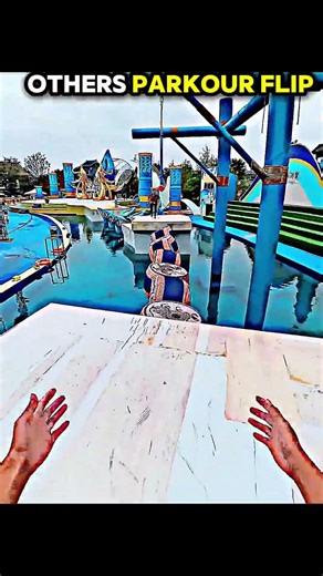 Others Parkour filp vs Pro Parkour filp 🤯 #shorts