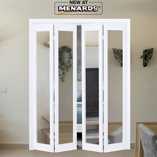 1.6K views · 32 reactions | Check out what's new at Menards! Bi-fold doors with built-in mirrors save on wall space & make your room look bigger. The easy installation makes this simple, modern upgrade a must in your home renovations! https://bit.ly/3AQDW3V #menards #whatsnewwednesday #bifolddoors #homerenovations | Menards | Facebook