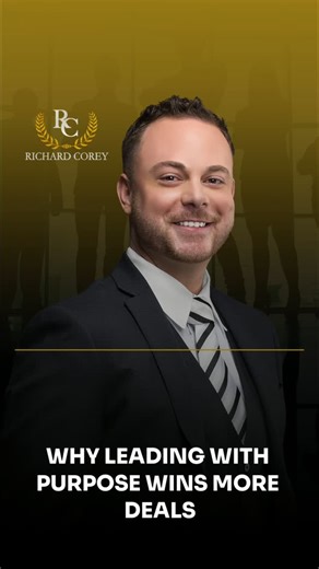 Richard Corey on Instagram: "Why Leading With Purpose Wins More Deals Richard Corey shares an insight inspired by Simon Sinek: people react stronger to purpose than to demands. When you lead with “why,” you connect on a human level. He gives an example of asking a landlord to support a growing business not by force, but by reminding them of their own early story. It is not only about numbers, it is about making people feel the reason behind the deal. Click the bio link to listen to the full epis
