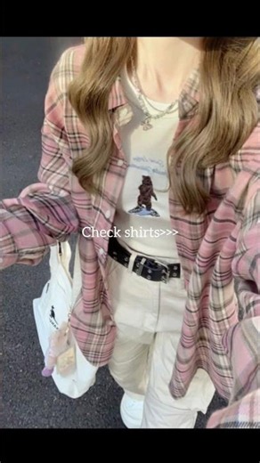 pinteresty check shirts 😍💗🦢 #simple but classy 😍#uniqe #fashion #5mviews #subscribe #fashiongirl ❤️