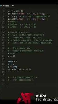 Swapping Variables in Python Easy Python Trick for Beginners #shorts #viralshort #pythonprogramming