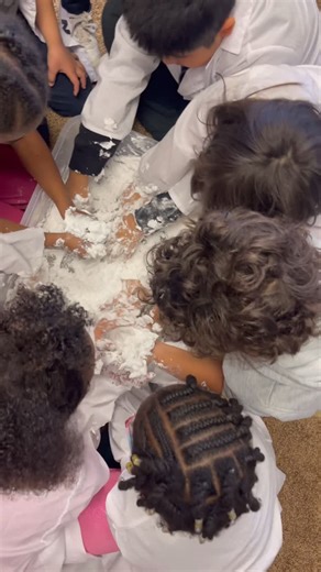 The Rock Learning Center on Instagram: "Our Little Explorers Science Lab was full of wonder today! 🌧️❄️✨We started by reading a story about different types of weather conditions and talking about how each one looks, feels, and changes our world. Our little scientists had BIG thoughts and even bigger questions. 🧠💬 Then the fun began with 🌧️ rain in a jar. Kids watched “clouds” form, get heavy, and release “rain” into the jar. This helped them understand cause and e