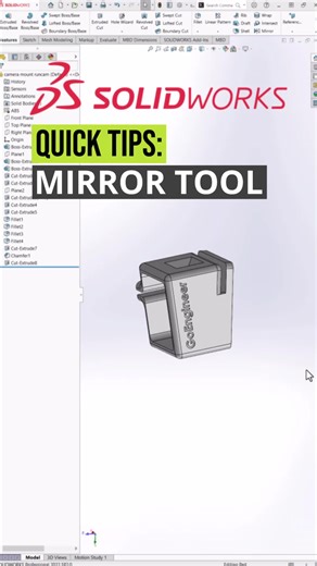 Our most viewed #SOLIDWORKS Quick Tip in 5 easy steps. Stop replicating opposite parts! #cad