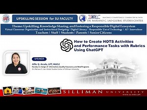 How to Create HOTS Activities and Performance Tasks with Rubrics Using ChatGPT