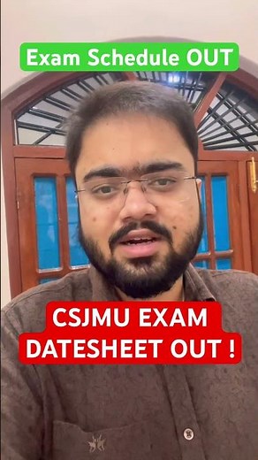 CSJMU Odd Semester Exam Datesheet /Scheme / Schedule 2025 OUT🔥.|CSJMU 1st,3rd,5th Semester 2025.