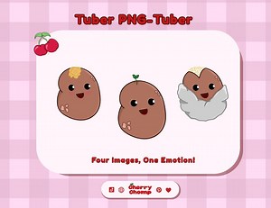 Potato Png-tuber – Baked, Sprout, Hot Potato Vtuber (digital Download) - Etsy