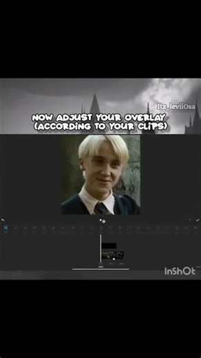tutorial for adding overlay (inshot) (requested) #harrypotter #edit #hogwarts #shorts