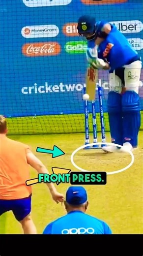 Batting tips || Front press #cricket #cricketpractice #crickettraining #battingtips #ytshorts