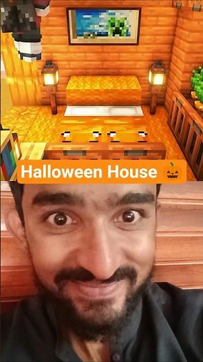 Creat Minecraft Halloween House ! 🎃🏫 #minecraft #gaming #memes #shorts #realsphere