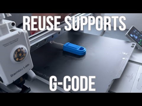 Print over parts. G-code to reuse supports