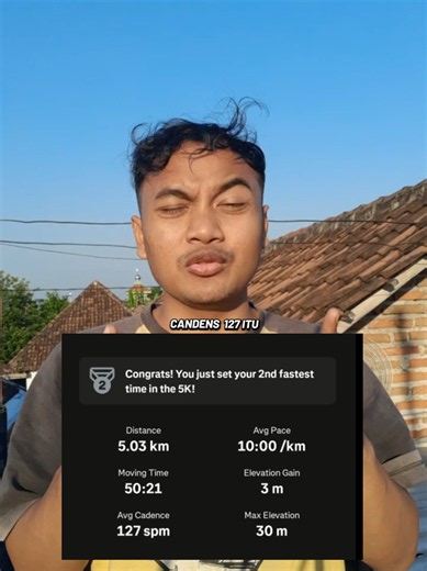Membalas @bro87672 Cadence 127 — ini akar masalah pace lambat kamu 🔥 Cadence ideal 170-180 langkah per menit Kamu jauh di bawah itu Benerin cadence dulu Pace bisa turun tanpa nambah usaha 👆 Setuju cadence > pace buat pemula? Drop di komen 👇 #Cadence #LariIndonesia #TipsLari #RunningForm #FYP
