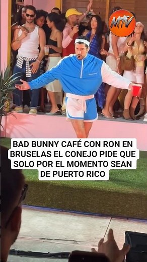Bad Bunny - Coffee with Rum in Brussels. The Bunny asks that they only be from Puerto Rico at the...