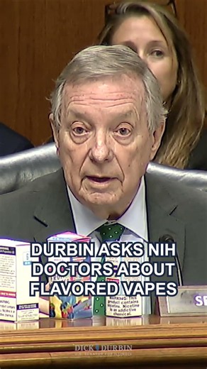Durbin Asks NIH Doctors About Flavored Vapes