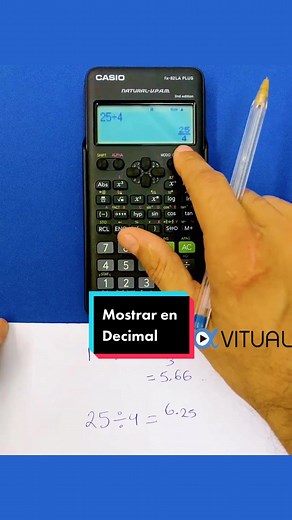 Mostrar en decimal resultado en calculadora ✅