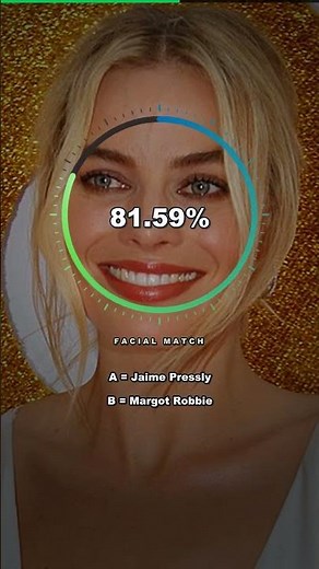 Jaime Pressly and Margot Robbie are a 82% facial match #Shorts